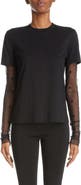 Givenchy 4G Tulle Sleeve Cotton T-Shirt