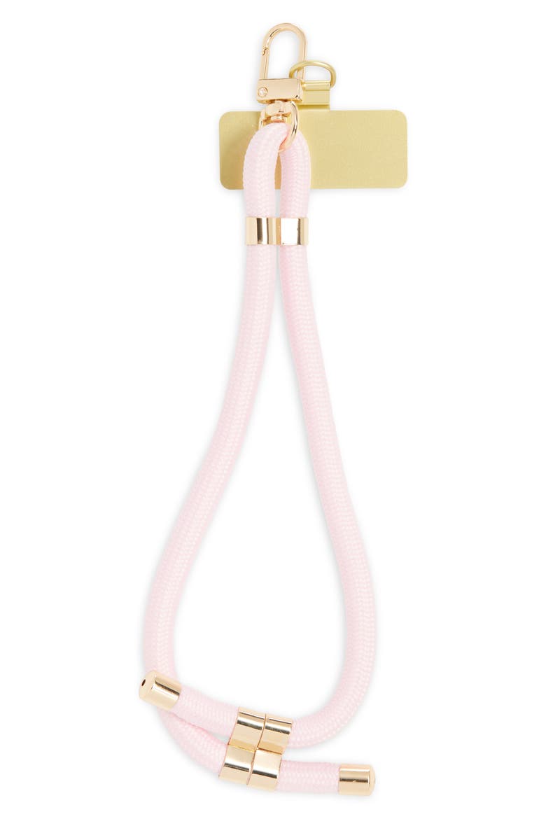Paracord Phone Wrist Strap, Main, color, PINK- GOLD