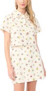 Ted Baker Liz Floral Eyelet Button-Up Crop Top