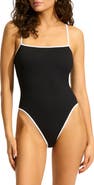 Seafolly Square Neck One-Piece Swimsuit