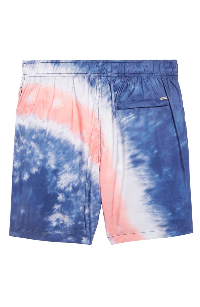 Vintage Summer Tie Dye Swim Trunks, Alternate, color, 