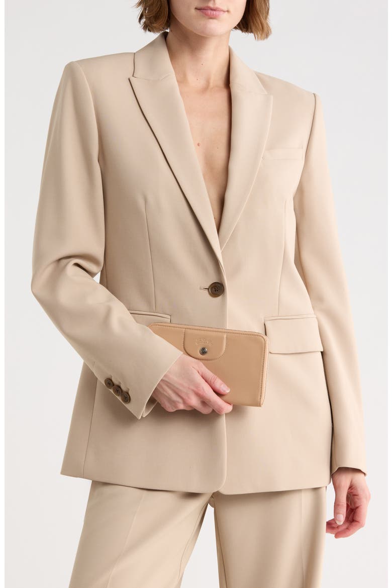 Le Pilage Cuir Zip Wallet, Alternate, color, GOLDEN BEIGE