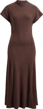 Reformation Frinn Mock Neck Maxi Dress