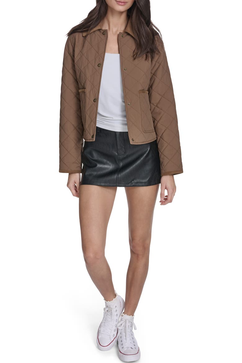 Quilted Barn Jacket, Alternate, color, BISON