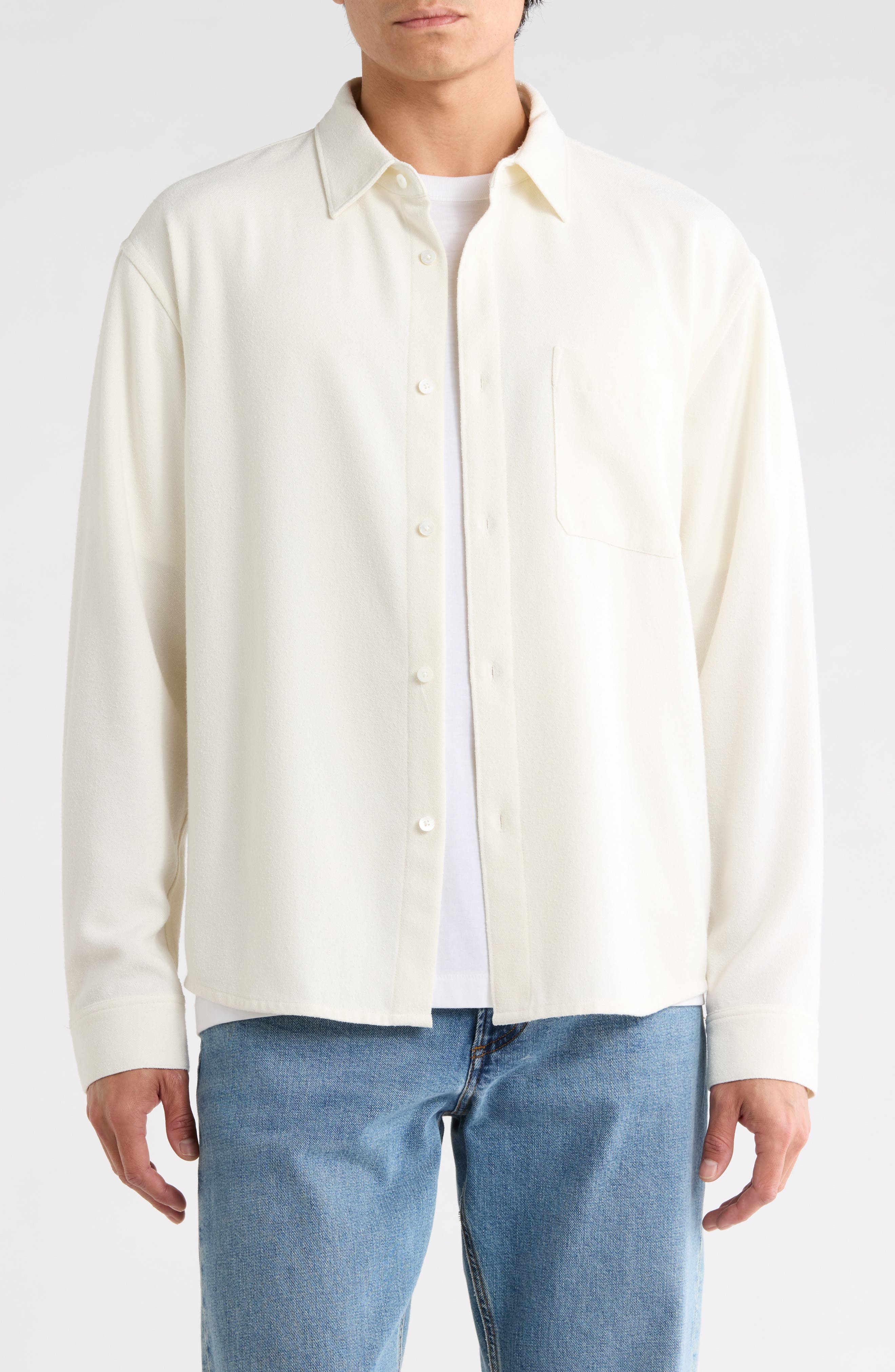 FRAME Textured Long Sleeve Shirt