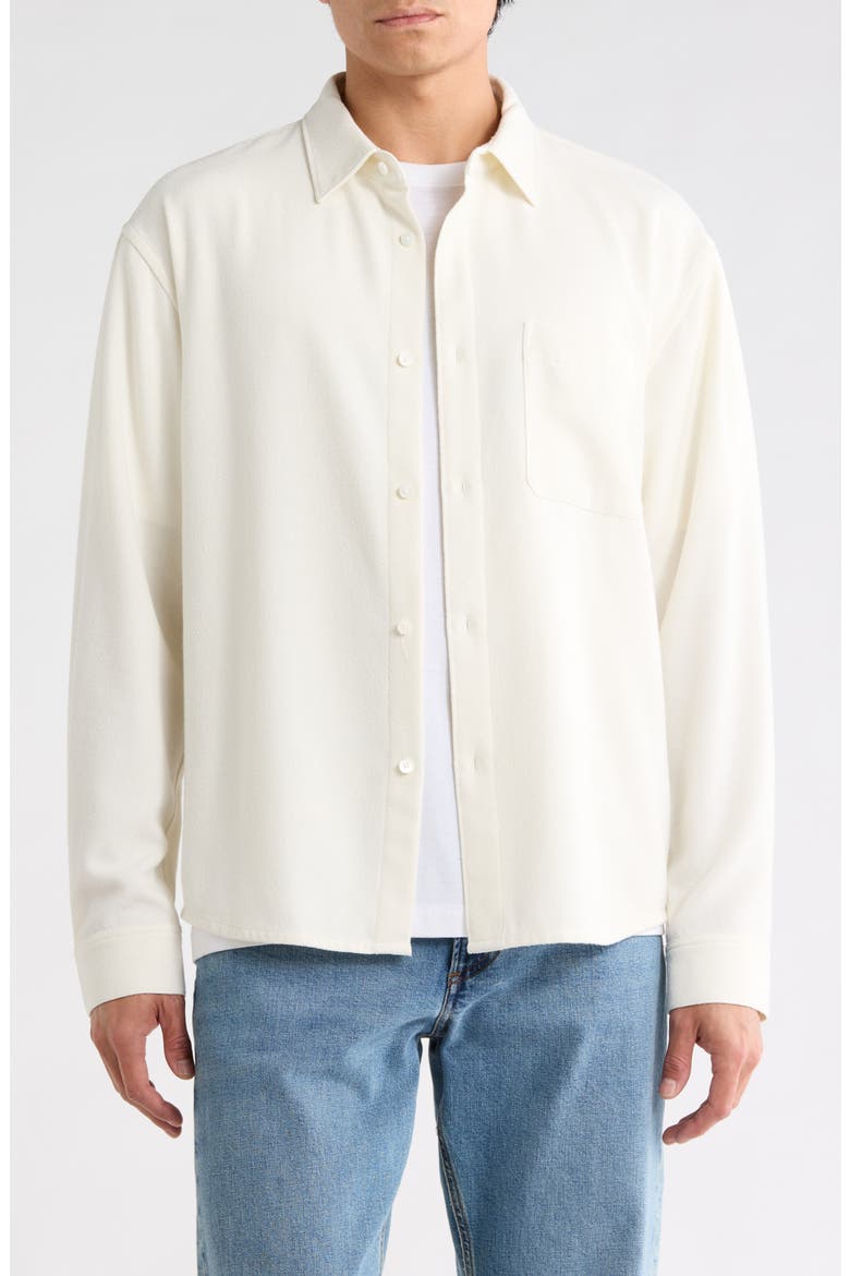 Textured Long Sleeve Shirt, Main, color, WHITE SAND
