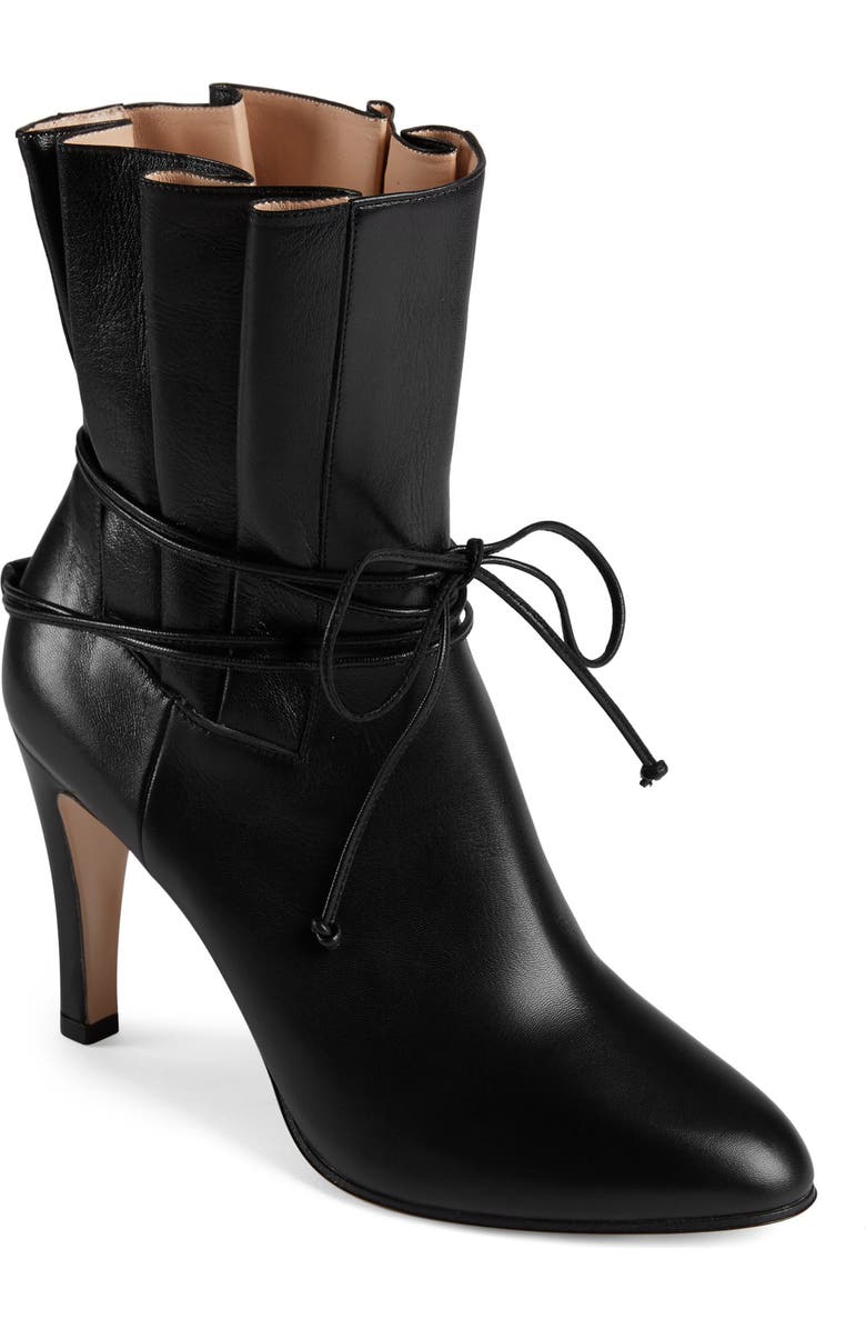 Gucci Indya Pleated Bow Tie Bootie, Main, color,