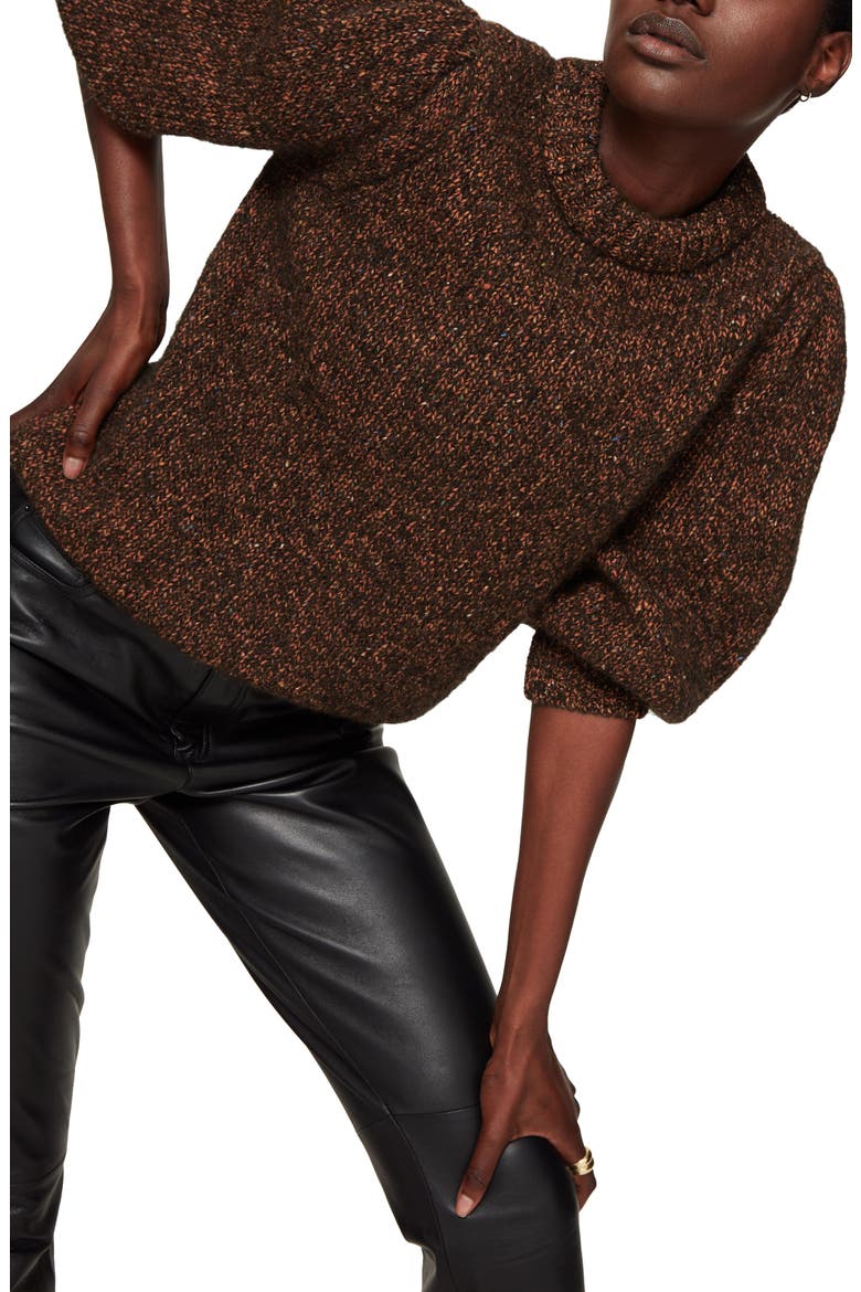 Rosalind Alpaca Blend Sweater, Alternate, color, BROWN