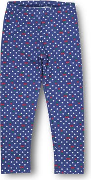 Florence Eiseman Polka Dot Cherry Printed Knit Leggings