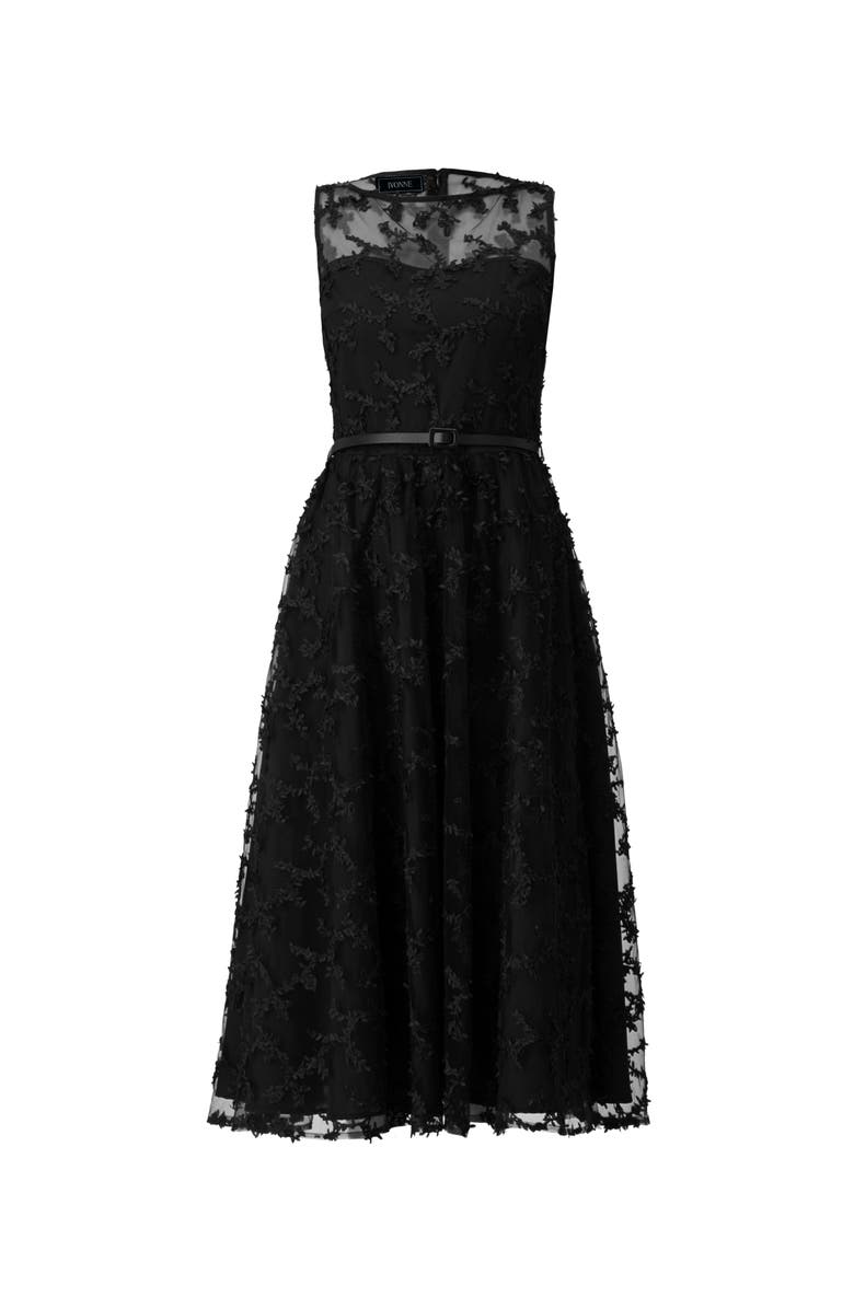 IVONNE Sleeveless Textured Maxi Dress, Alternate, color, Black