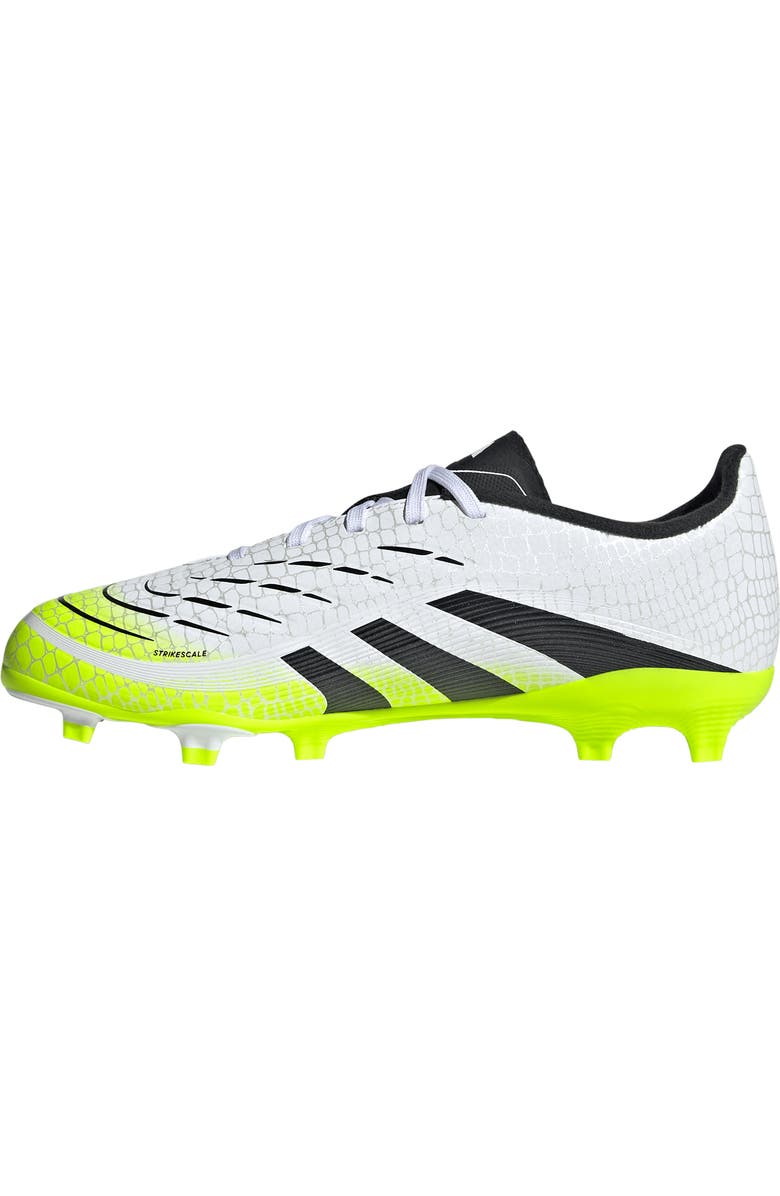 adidas Kids' Predator Club Firm/Multiground Soccer Cleat, Alternate, color, White/ Black/ Lucid Lemon