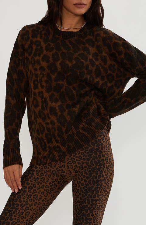 Callie Leopard Crewneck Sweater