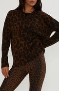 Beach Riot Callie Leopard Crewneck Sweater