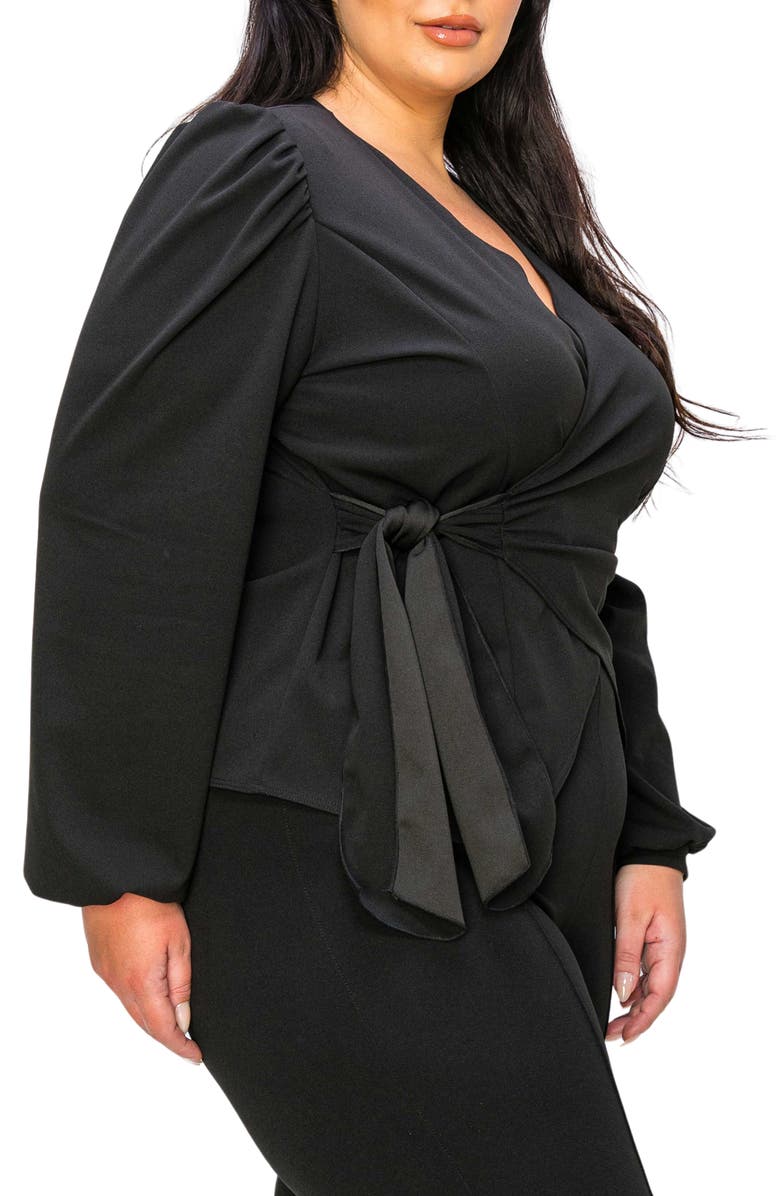 L I V D Yelena Wrap Top, Alternate, color, Black
