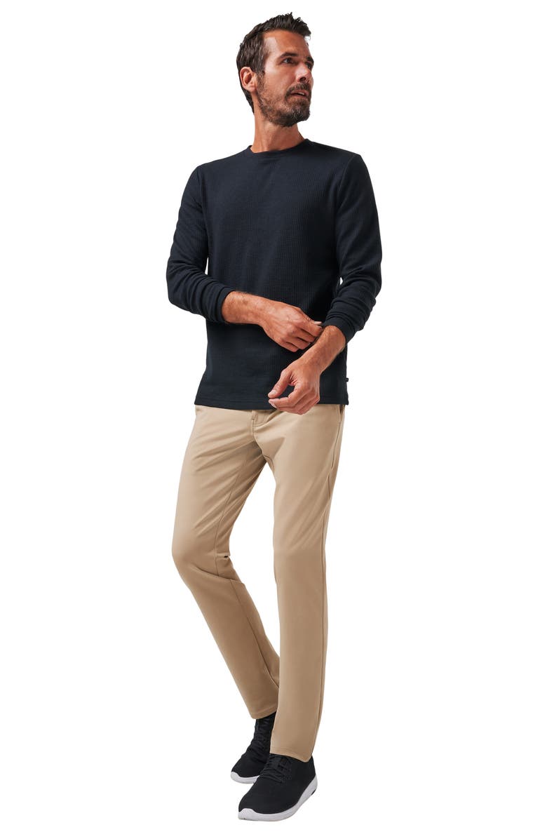 TravisMathew Legacy Stretchknit Flat Front Chinos, Alternate, color, Khaki