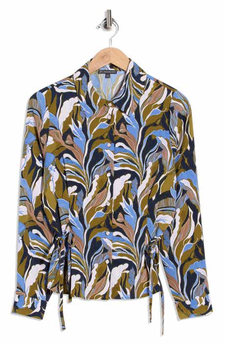 Adrianna Papell Side Tie Button-Up Shirt