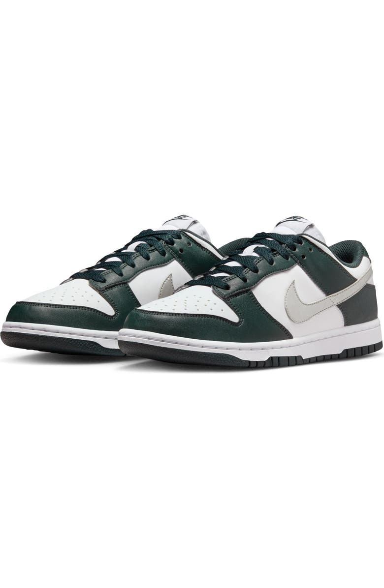 Nike Dunk Low Basketball Sneaker, Main, color, Seaweed/ Metallic/ Silver