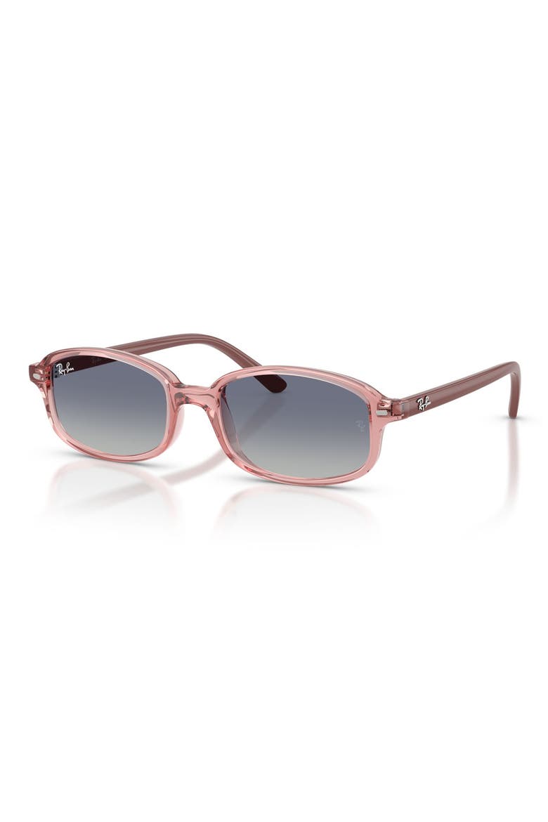 Kids' 49mm Irregular Sunglasses, Alternate, color, TRANSPARENT PINK / GREY BLUE