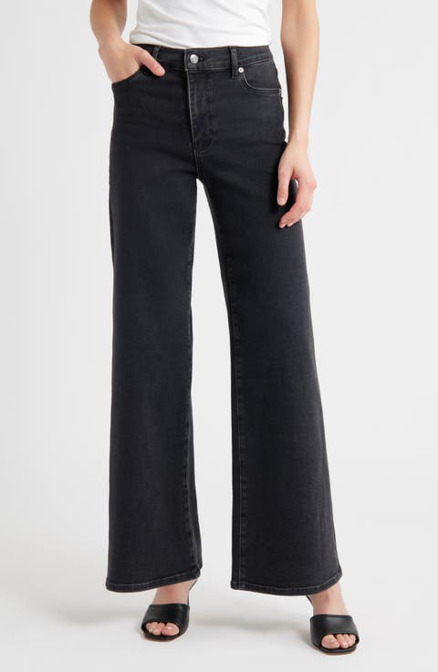 Le Slim Palazzo High Waist Wide Leg Jeans (Destroyer)