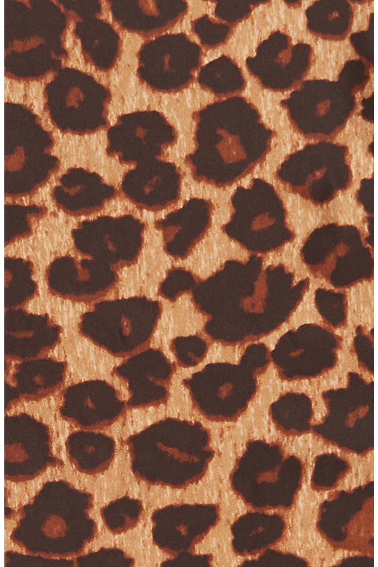 Leopard Diamond Silk Scarf, Alternate, color, NATURAL/ HOT PINK
