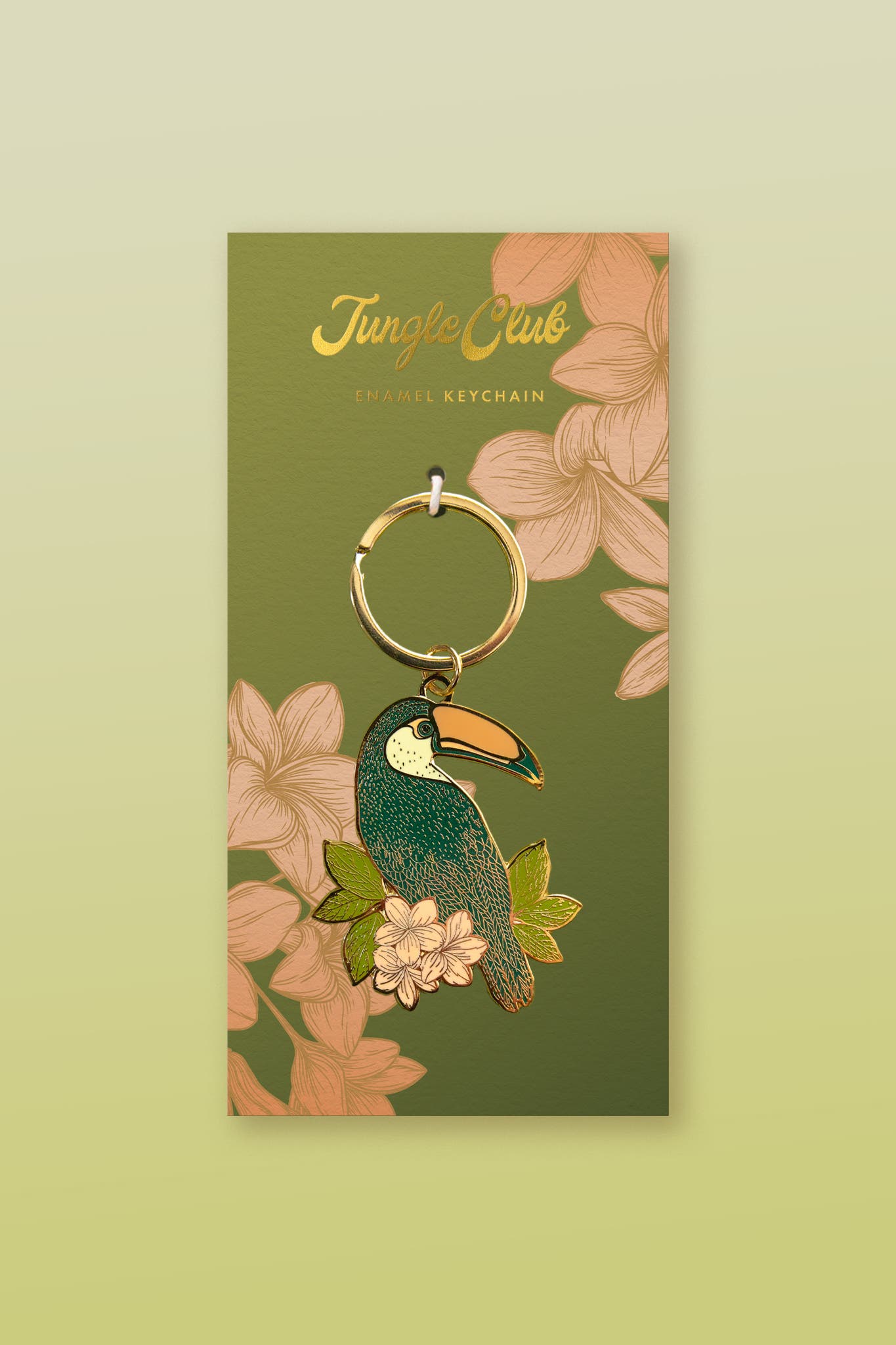 Jungle Club Toucan Enamel Keychain, Alternate, color, Toucan