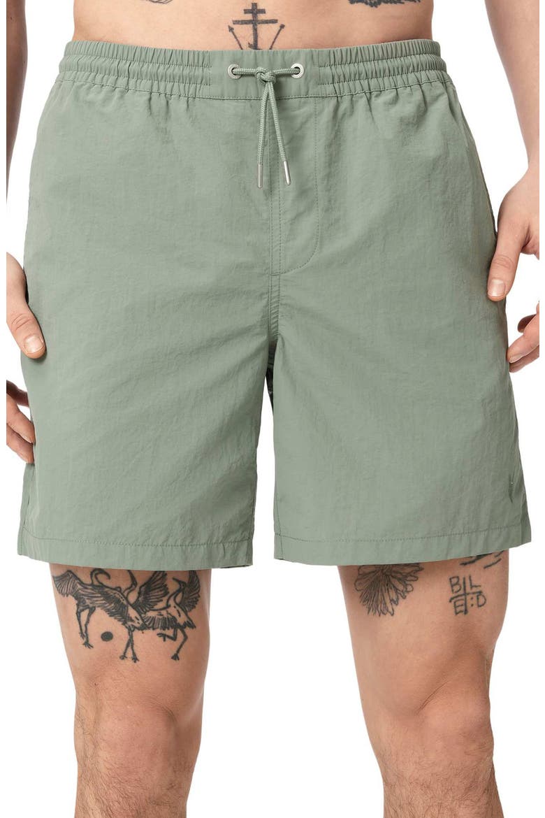 Warden Swim Trunks, Alternate, color, SPRING GREEN