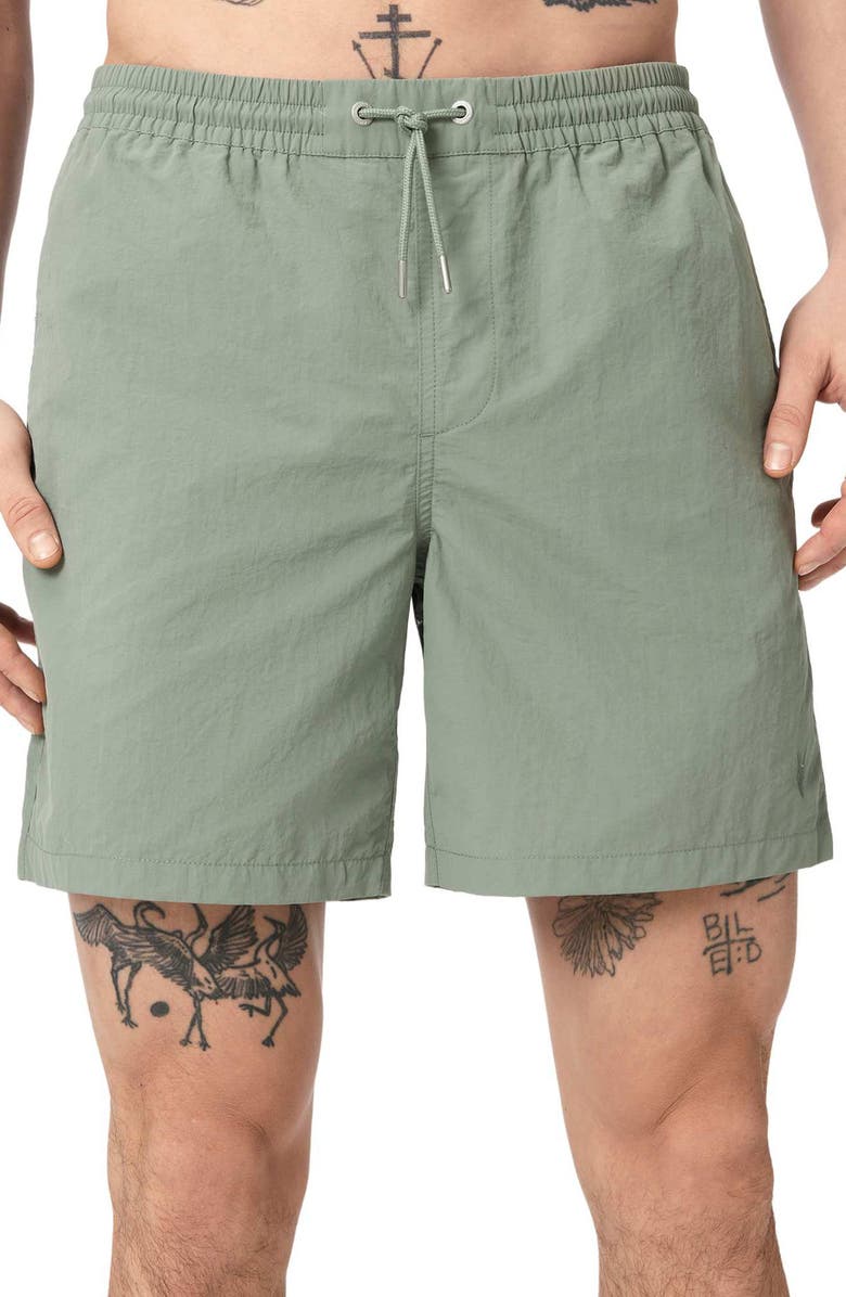 AllSaints Warden Swim Trunks, Alternate, color, Spring Green
