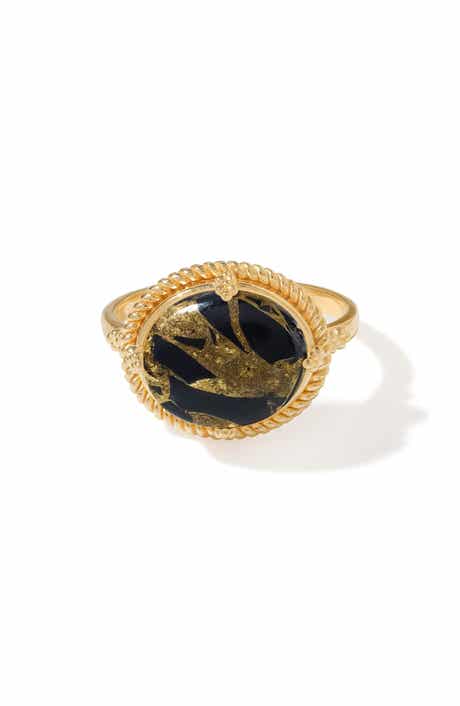 Gold Plated Gemstone Ring