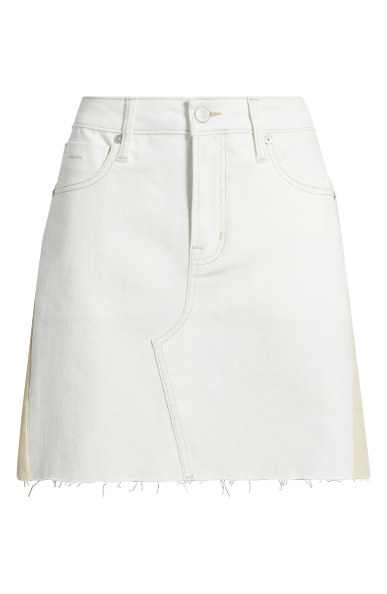 CITY BLUES Colorblock Denim Skirt, Main, color, Ivory/ Pearl