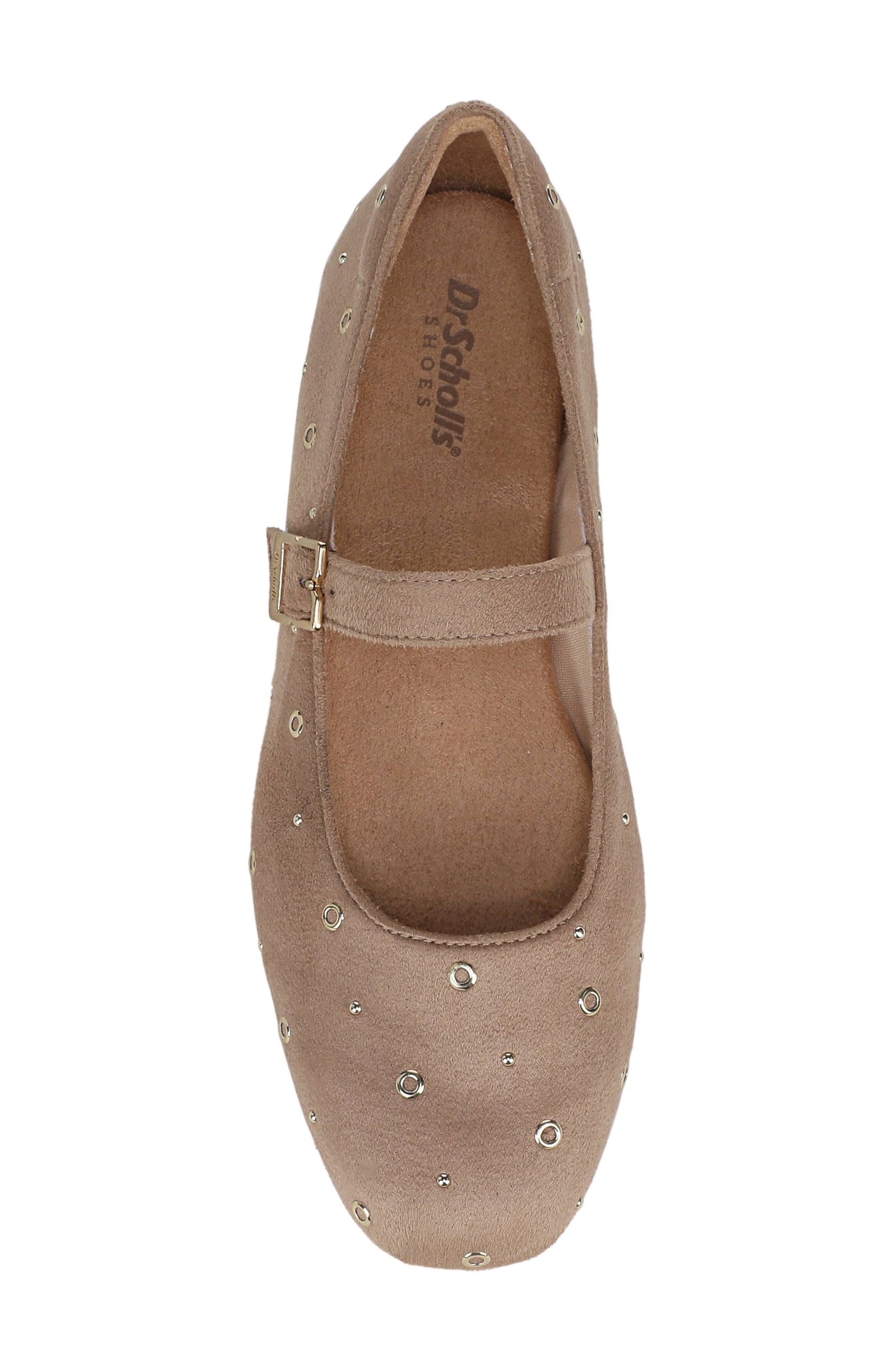 Wexley Studded Mary Jane Flat, Alternate, color, TOASTED TAUPE MICROFIBER