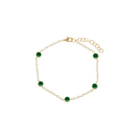 Emerald Green Diamond By The Yard Bracelet