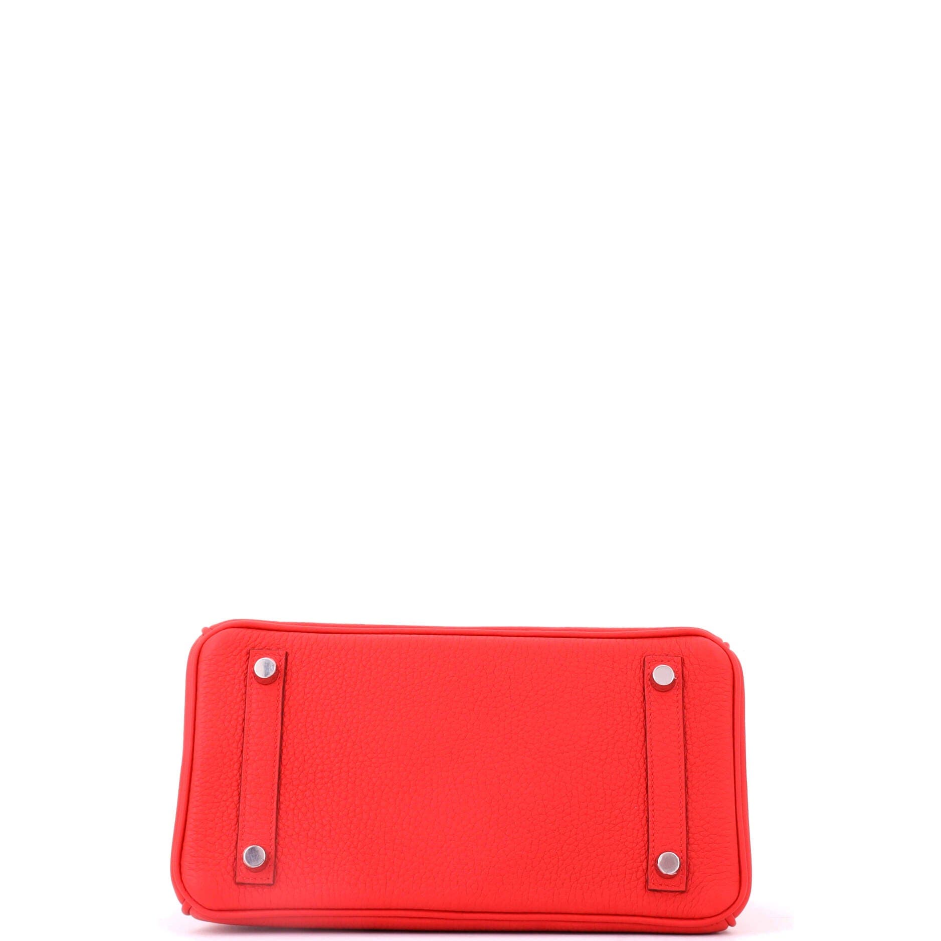 Pre-Owned Hermes Birkin Handbag Red Togo with Palladium Hardware 25, Alternate, color, Rouge Radieux