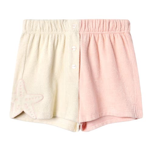 Tombolo 'conched Out' Mini Shorts In Cream/pink