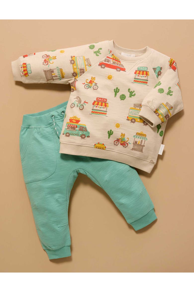 Siesta Sweater, Alternate, color, Large Taco Truck Print