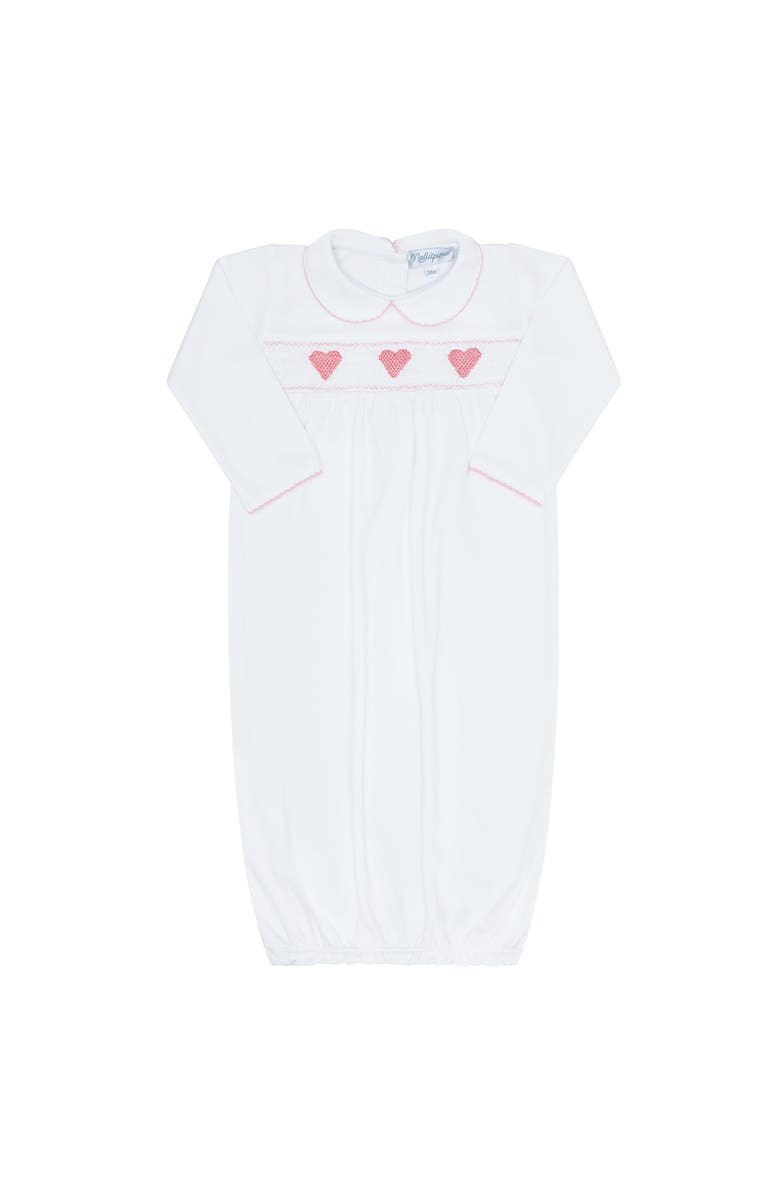 Nellapima Heart Smocked Gown - Baby, Alternate, color, Pink