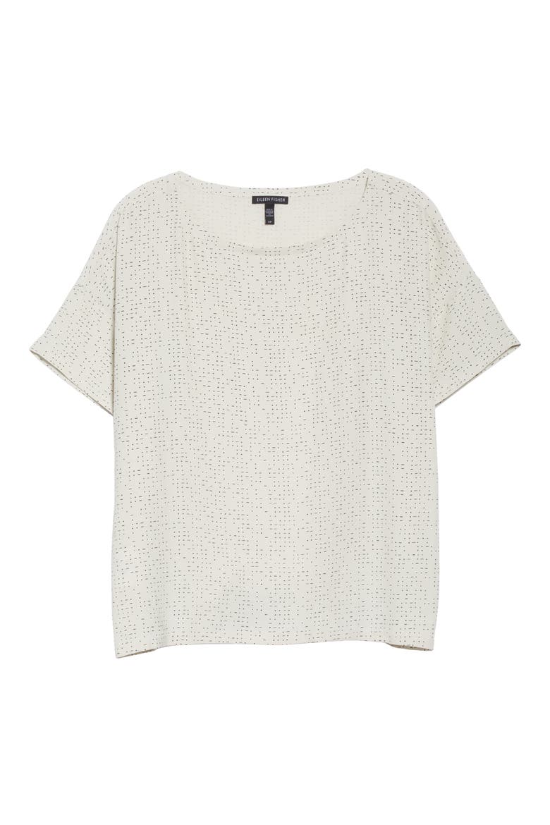 Bateau Neck Tee, Alternate, color, BONE
