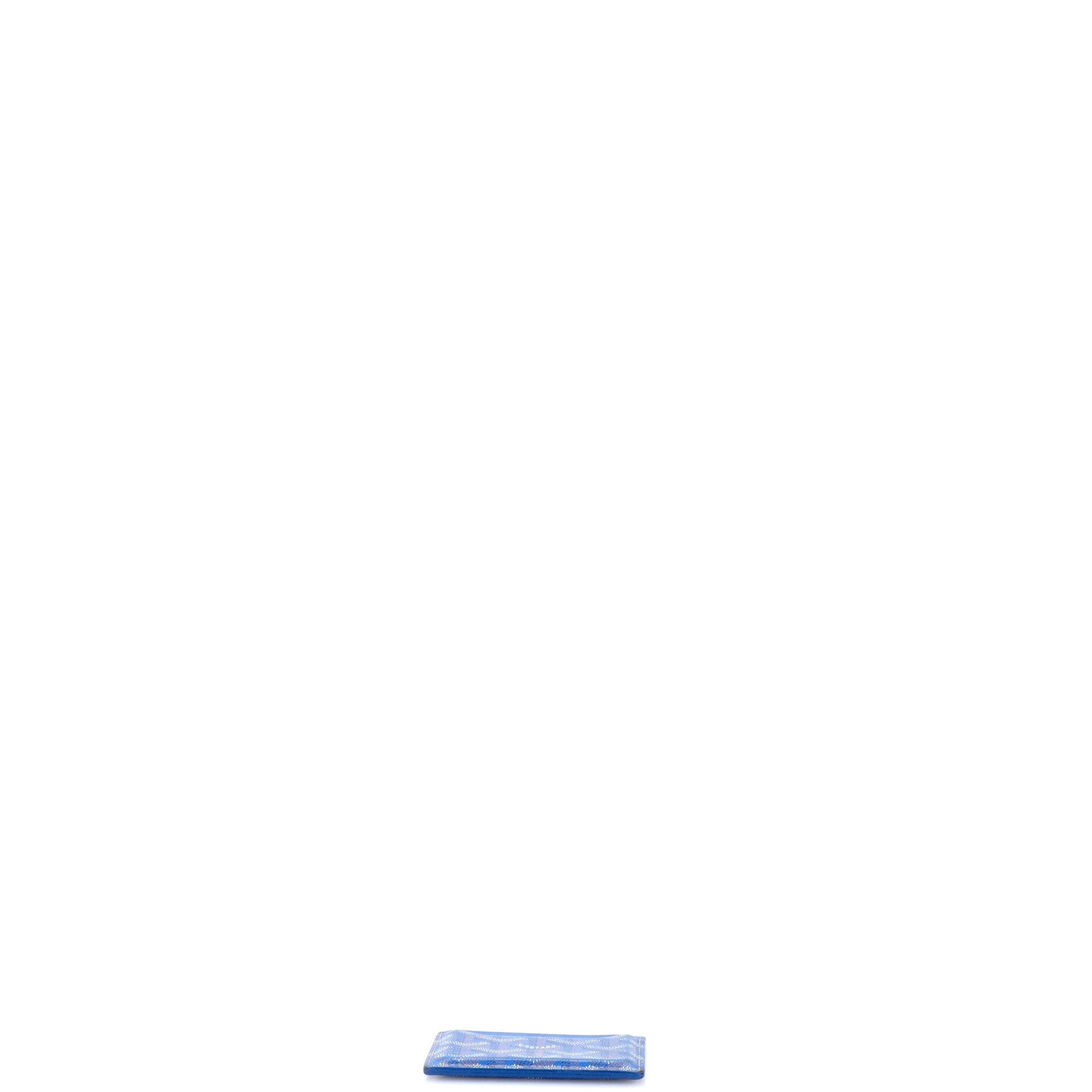 Saint Sulpice Card Holder Coated Canvas, Alternate, color, Blue
