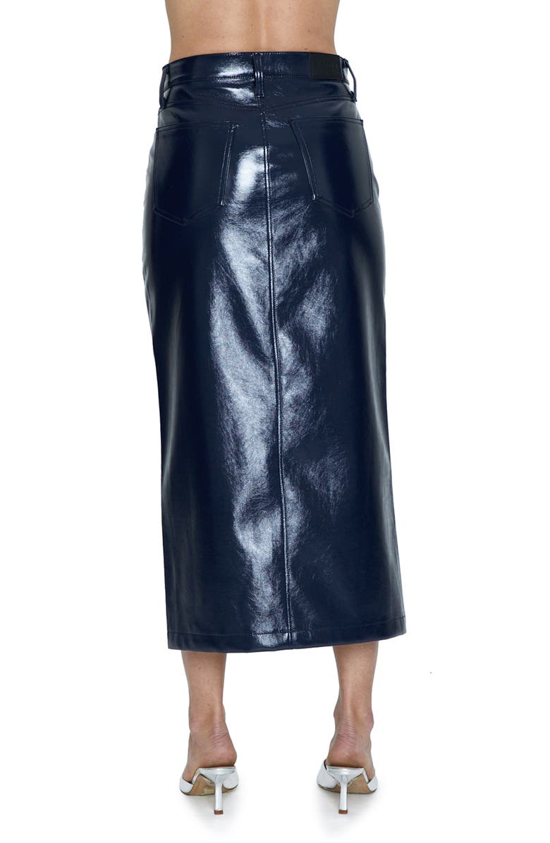 Pistola Alice Utility Faux Leather Midi Skirt, Alternate, color, 