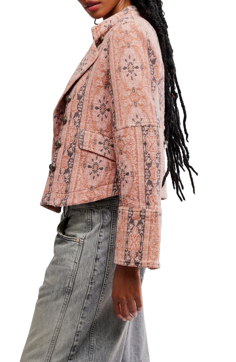 Free People Lotty Jacquard Jacket, Alternate, color, Rose Smoke