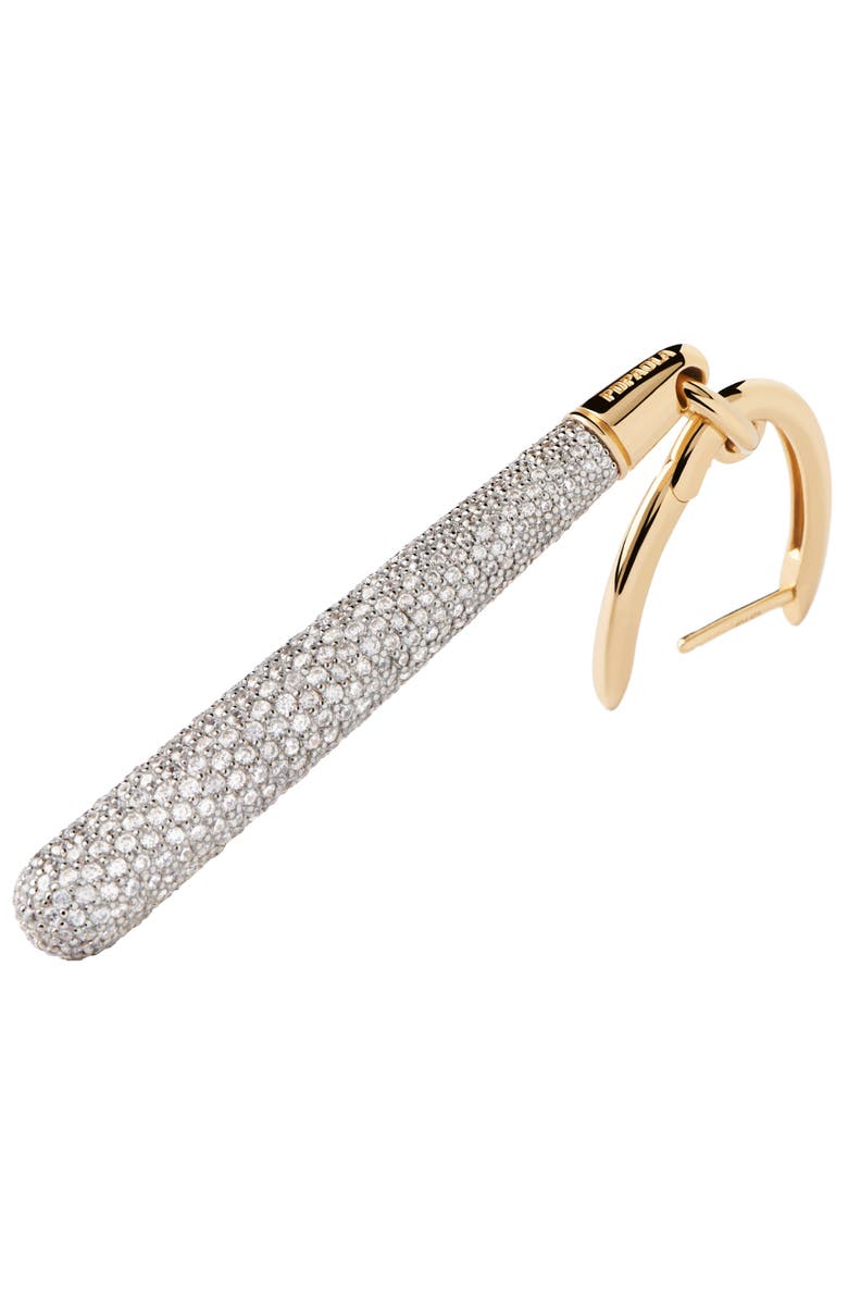 PDPAOLA Pavé Supreme Jupiter Single Hoop, Alternate, color, Gold