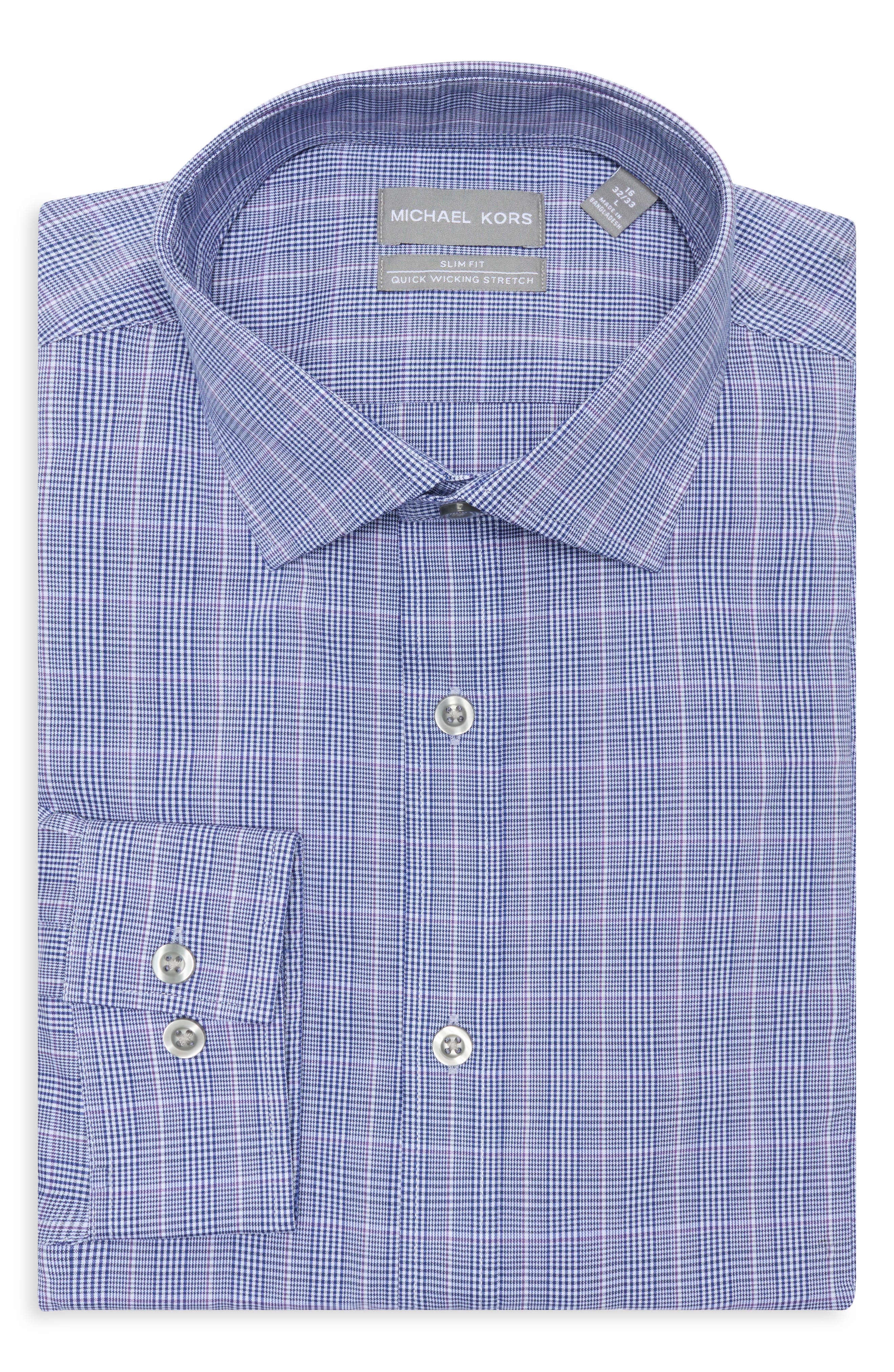 Michael Kors Slim Fit Stretch Cotton Dress Shirt