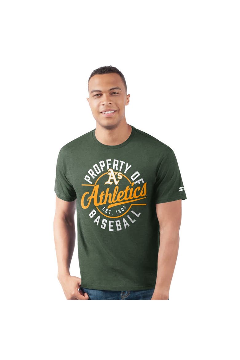 Men's Starter  Green Athletics Prime Time Property Of T-Shirt, Alternate, color, Green