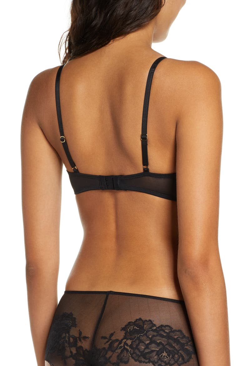 Flora Underwire Contour Bra, Alternate, color, BLACK/ LIGHT MOCHA