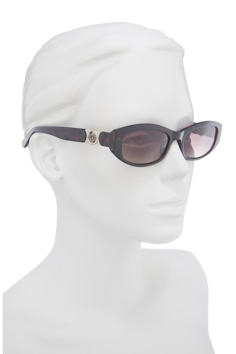 54mm Oval Sunglasses, Alternate, color, DARK HAVANA / GRADIENT BROWN