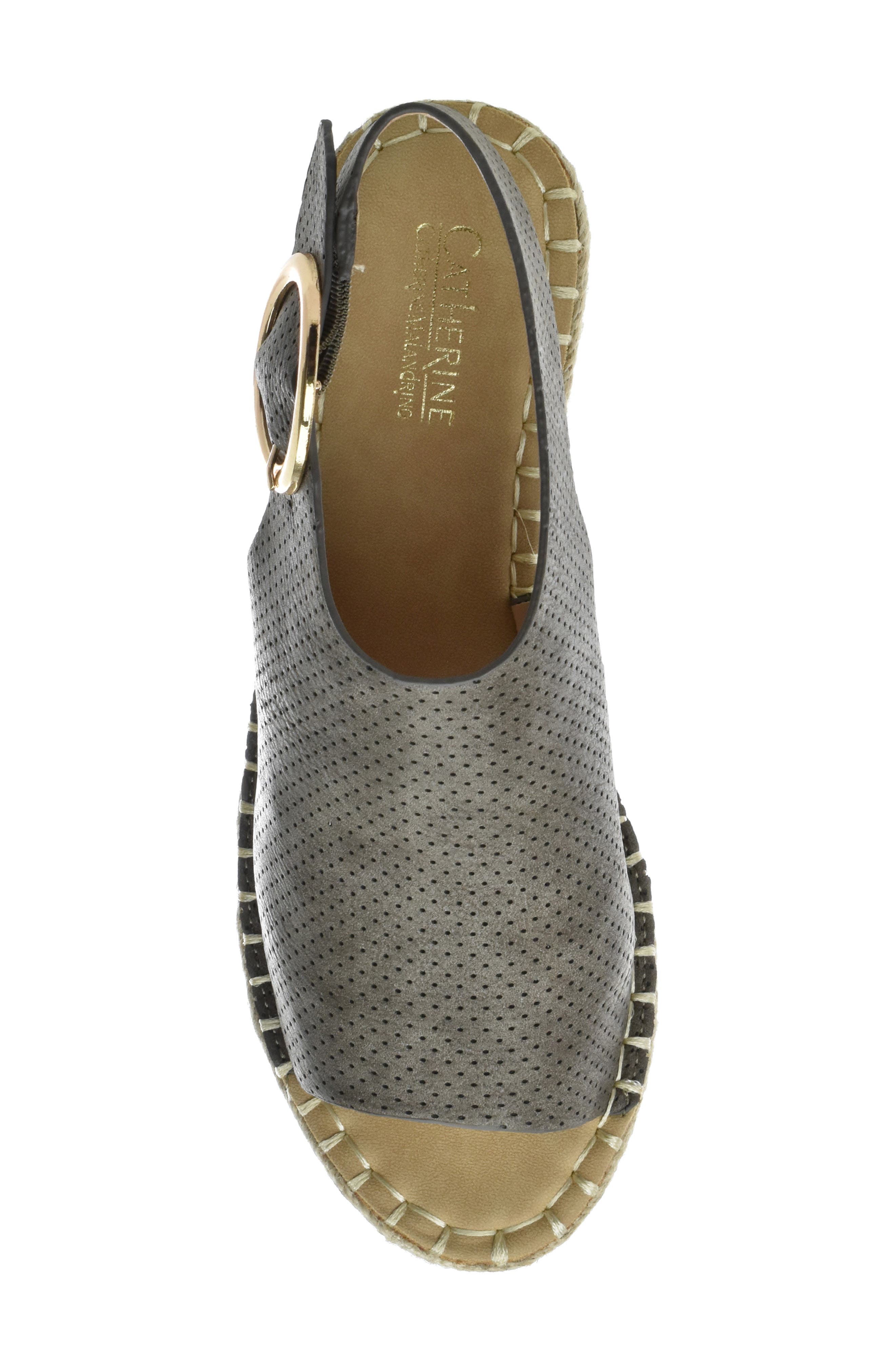 Cirkly Espadrille Wedge Sandal, Alternate, color, GREY PERF