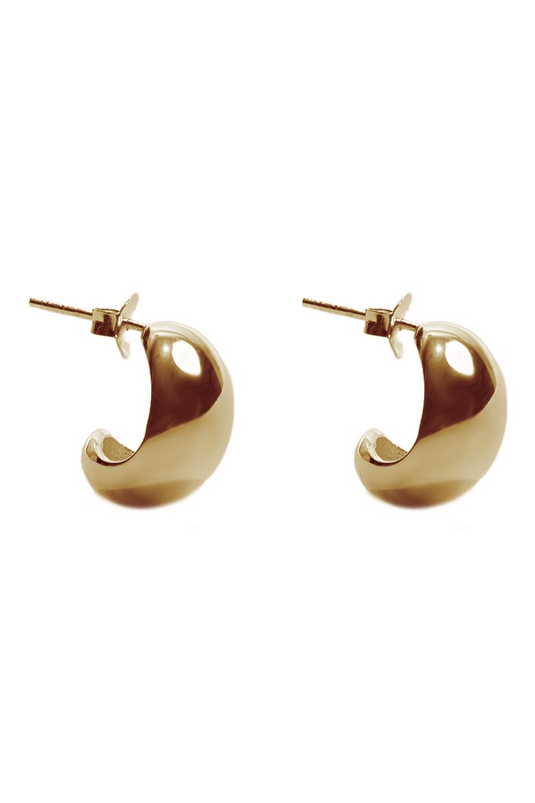 Dome Hoop Earrings, Main, color, GOLD