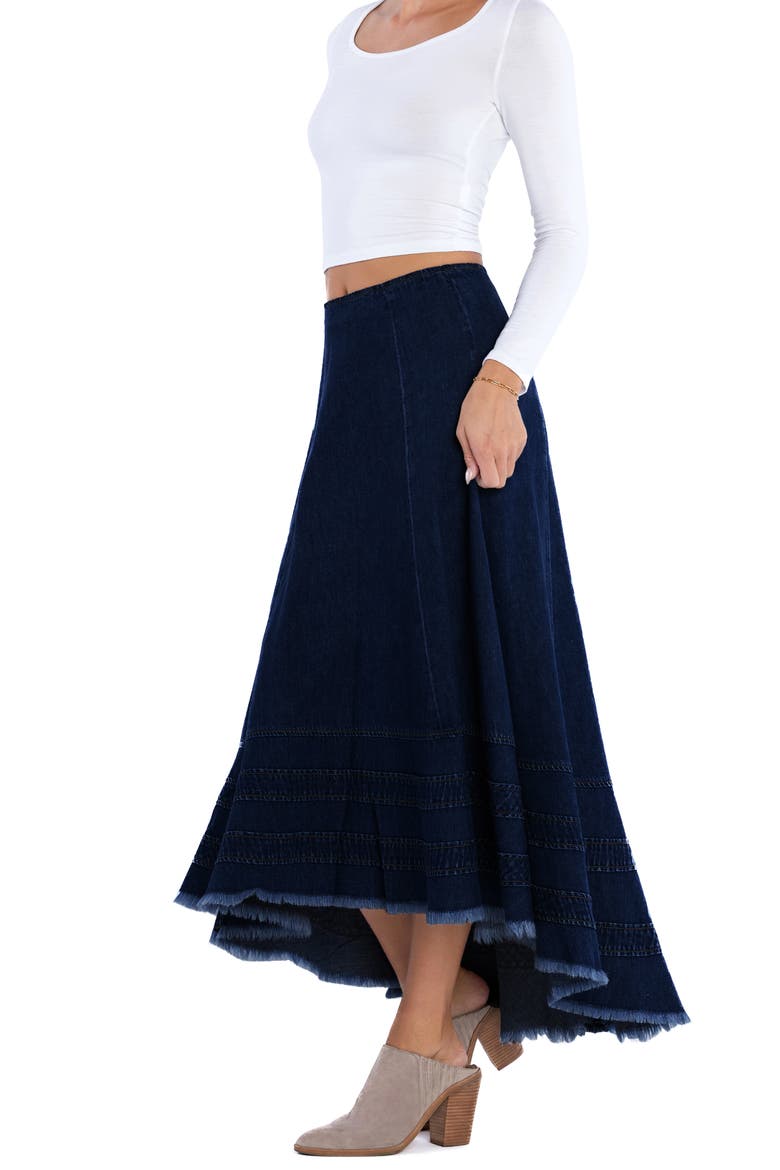 Heavenly Denim Maxi Skirt, Alternate, color, HEAVENLY BLUE