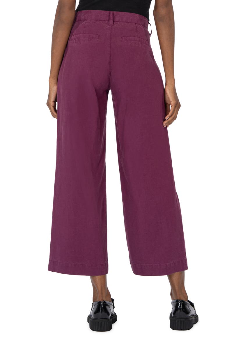 High Rise Crop Wide Leg Pants, Alternate, color, MULBERRY