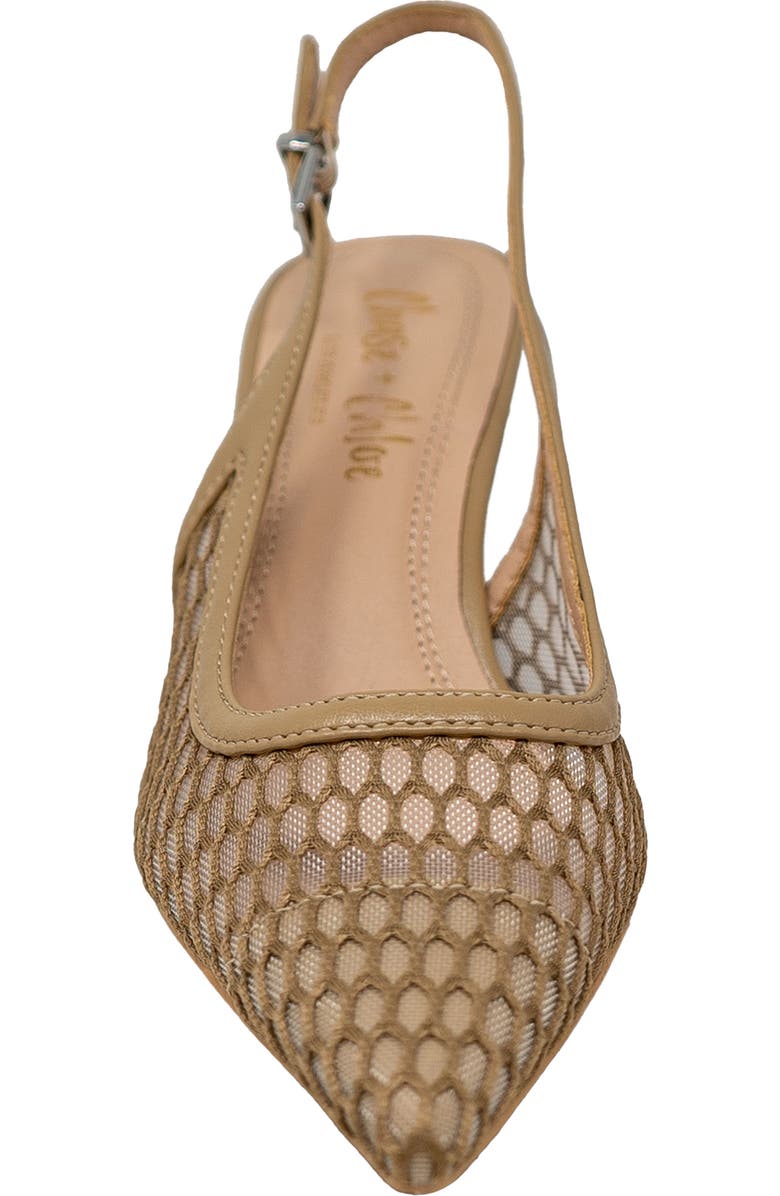 CHASE AND CHLOE Arima Slingback Pump, Alternate, color, Taupe Mesh