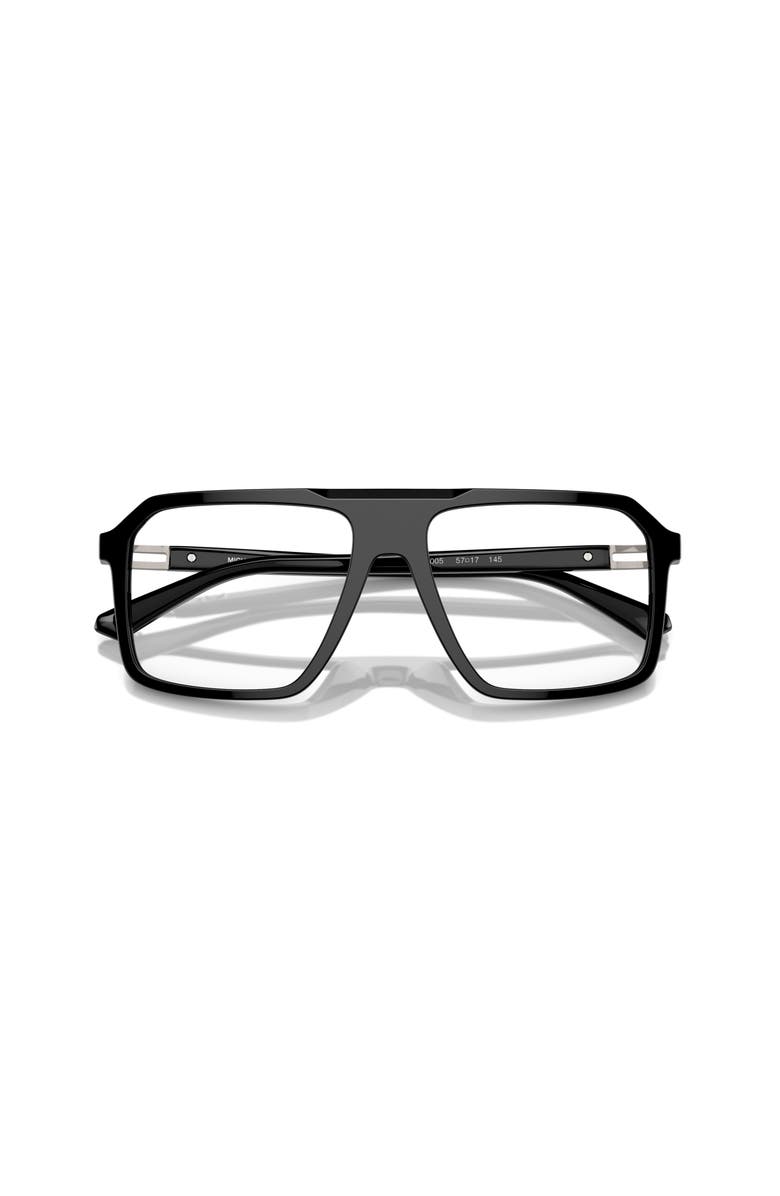 Michael Kors 57mm Square optical glasses, Alternate, color, Black